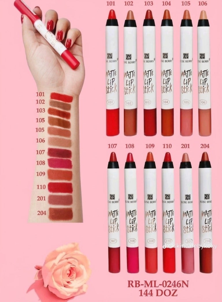 Matte Lipstick Shade 102 swatch