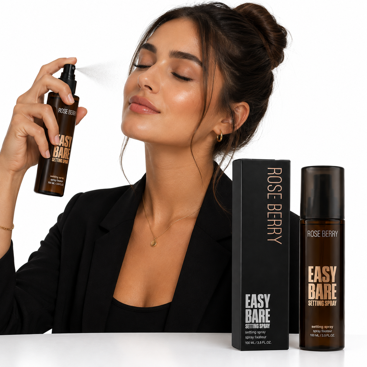 Rose Berry Easy Bare Makeup Setting Spray, Long-Lasting Spray