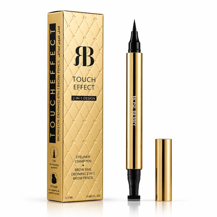 Rose Berry Touch Effect 2-in-1 Eyeliner Stamp Pen