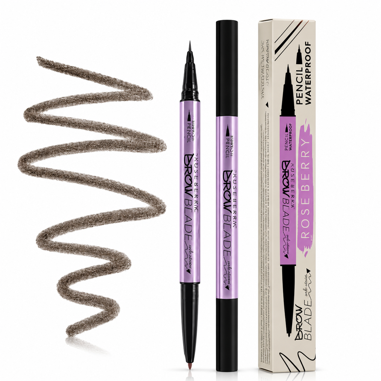 Rose Berry Brow Blade Waterproof Pencil – Medium Brown