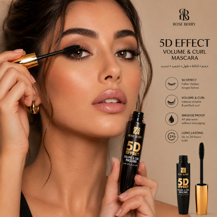 Rose Berry 5D Effect Mascara – Volumizing, Lengthening & Curling