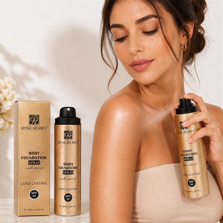 Rose Berry Body Foundation Spray – Natural Coverage & Long Lasting
