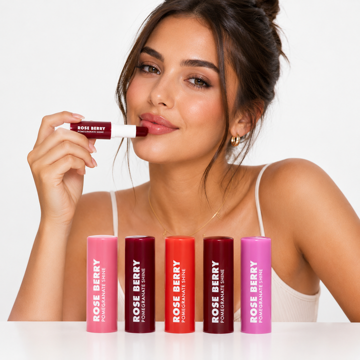 Rose Berry Caring Lip Balm – Pomegranate Shine