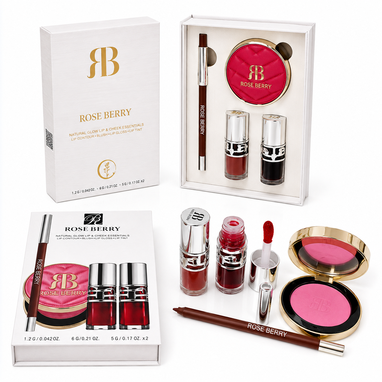 Rose Berry Makeup Gift Set