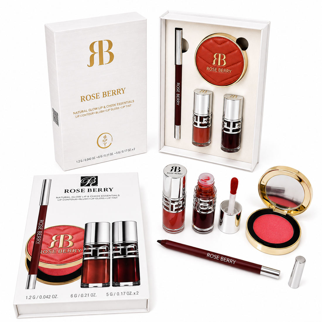 Rose Berry Makeup Gift Set