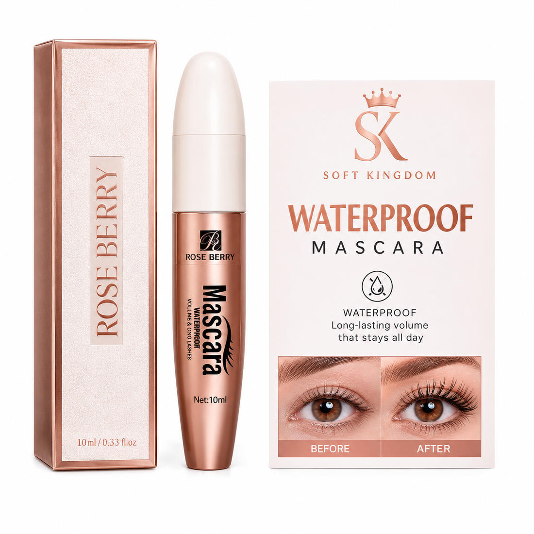 Rose Berry Length & Volume Black Mascara