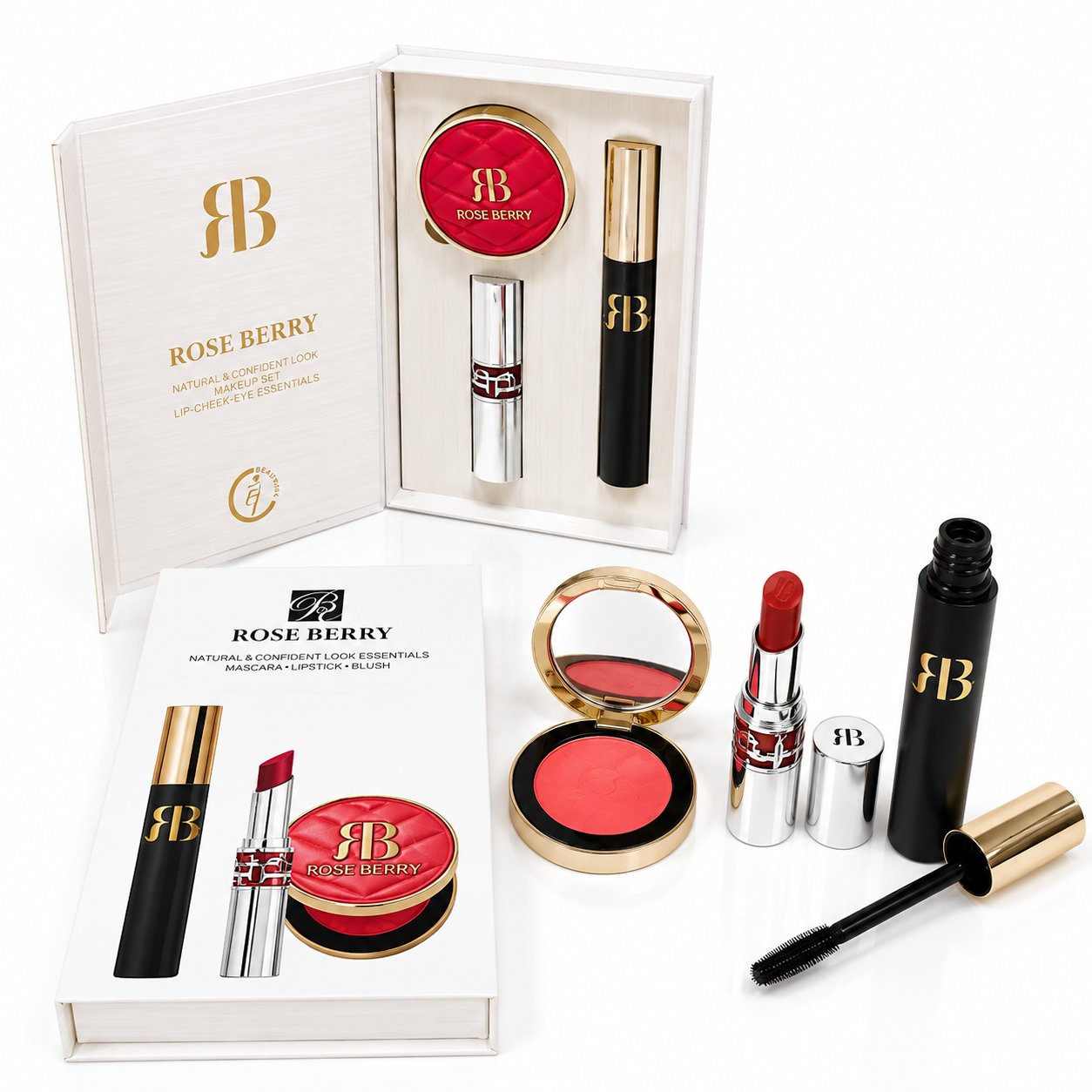 Rose Berry Makeup Essentials Gift Set
