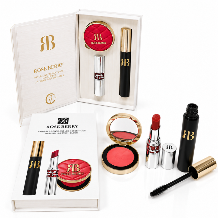Rose Berry Makeup Essentials Gift Set