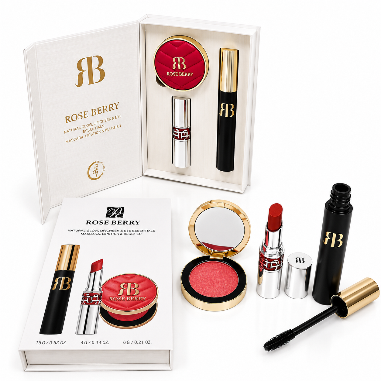 Rose Berry Makeup Essentials Gift Set