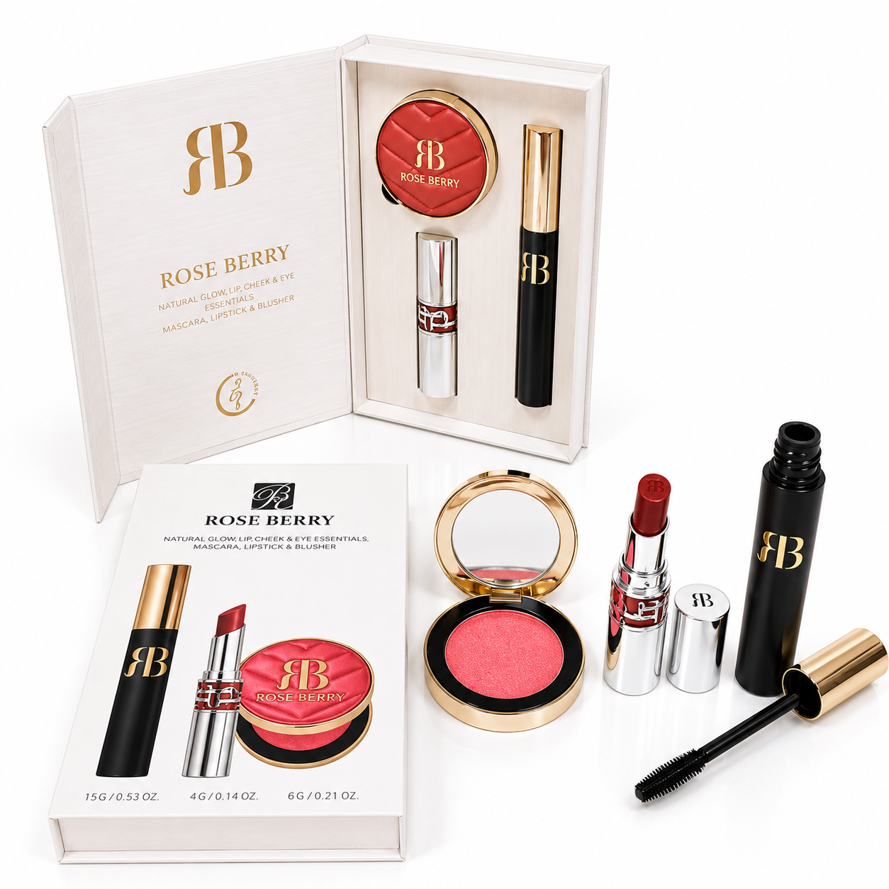 Rose Berry Makeup Essentials Gift Set