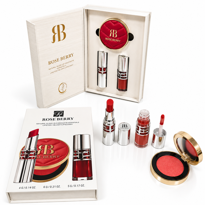 Rose Berry Lip, Cheek & Glow Gift Set