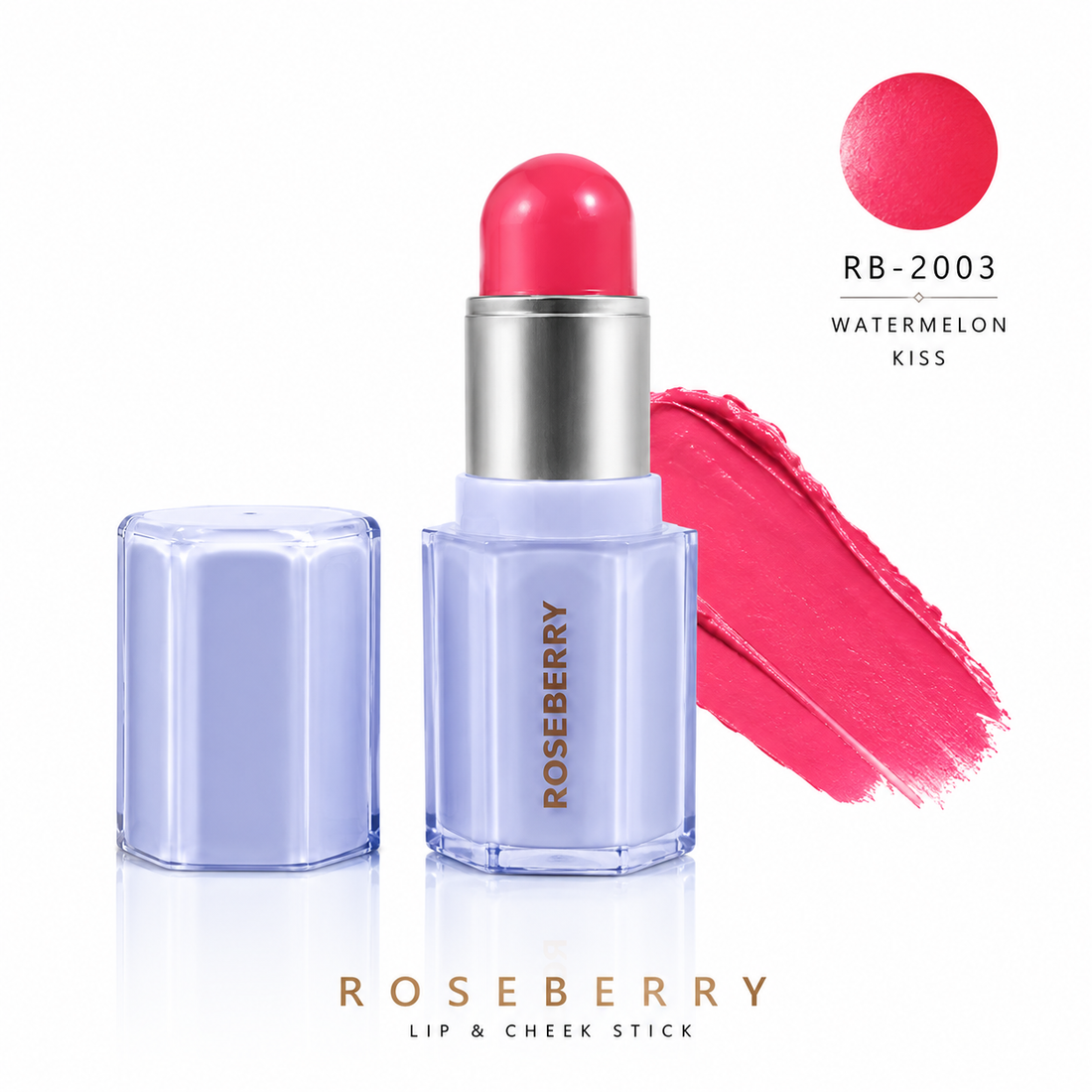 Rose Berry Buttery Bliss PH Color Changing Blush Stick Creamy