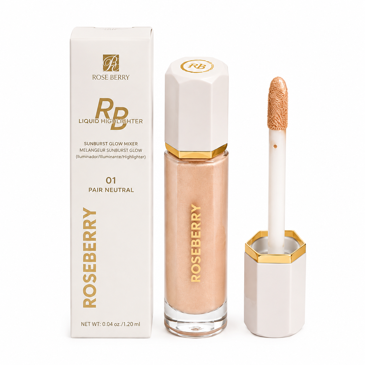 Rose Berry Sunburst Glow Mixer Liquid Highlighter