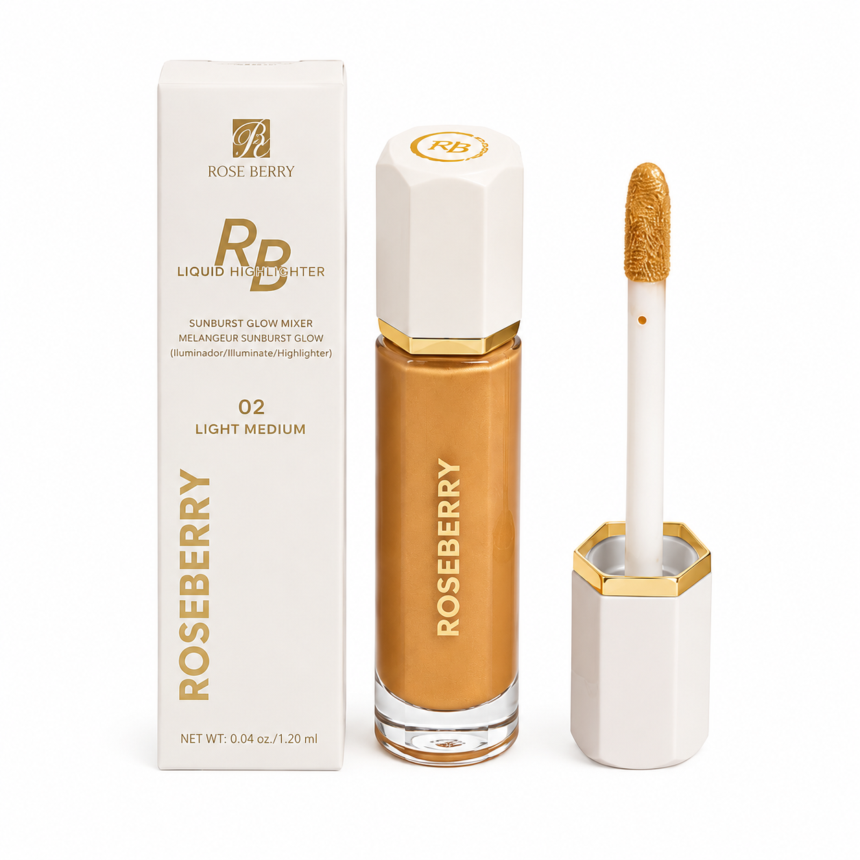 Rose Berry Sunburst Glow Mixer Liquid Highlighter