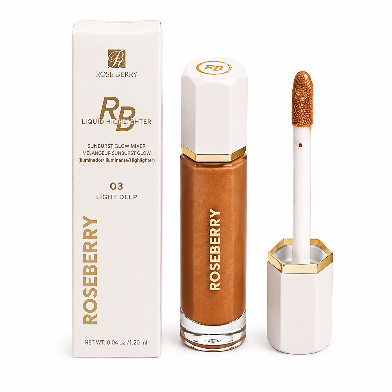Rose Berry Sunburst Glow Mixer Liquid Highlighter