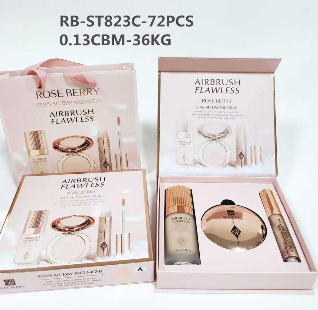 Rose Berry Airbrush Flawless Gift Set - Set C