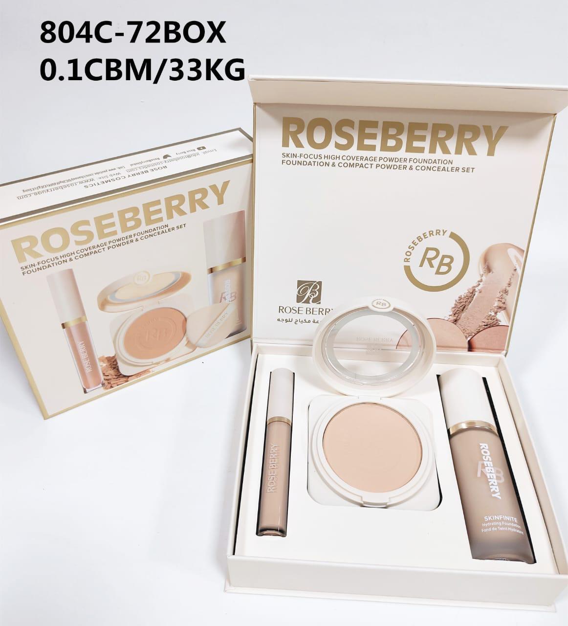 Rose Berry Skin-Focus Foundation, Powder & Concealer Set