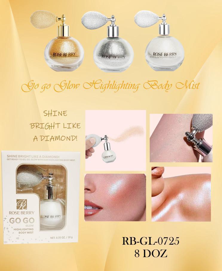 Rose Berry Go Go Glow Highlighting Body Mist
