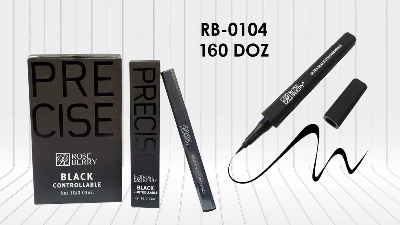 Rose Berry Ultra Black Eyeliner Pencil